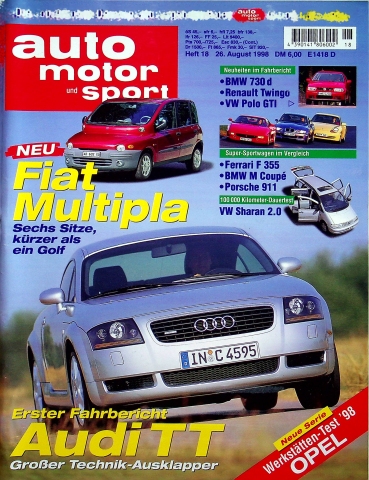 Deckblatt Auto Motor und Sport (18/1998)
